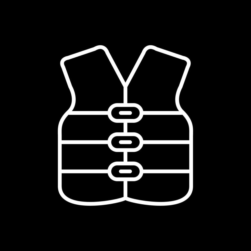 Vest Line Inverted Icon Design vector