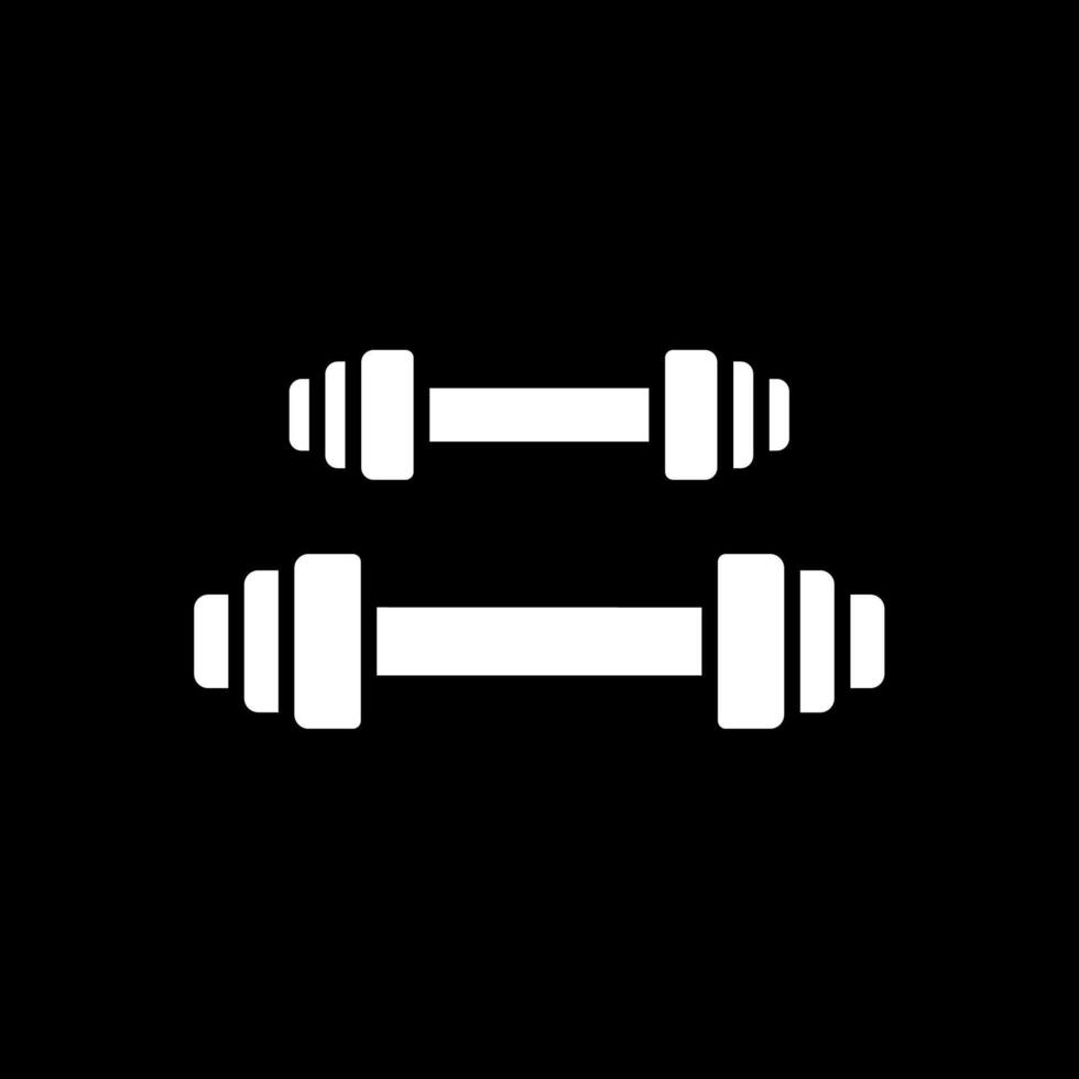 Weightlifting Glyph Inverted Icon Design vector