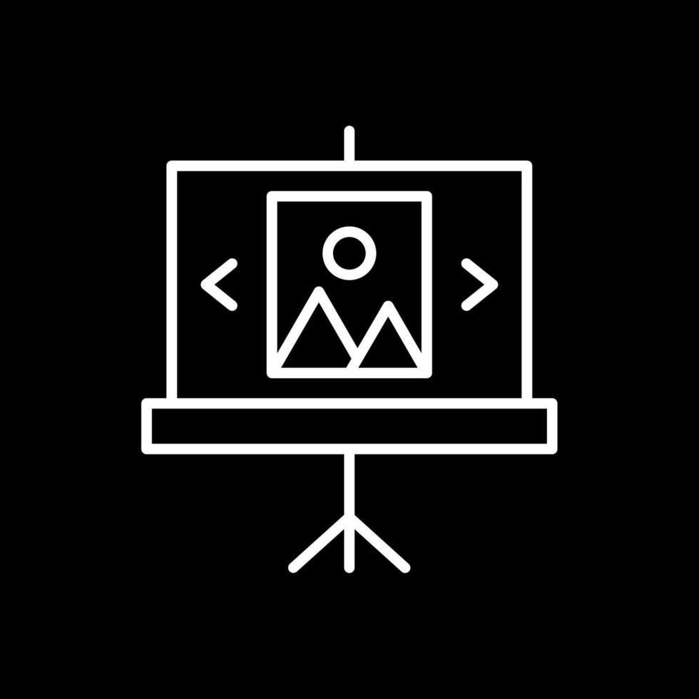 diapositivas línea invertido icono diseño vector