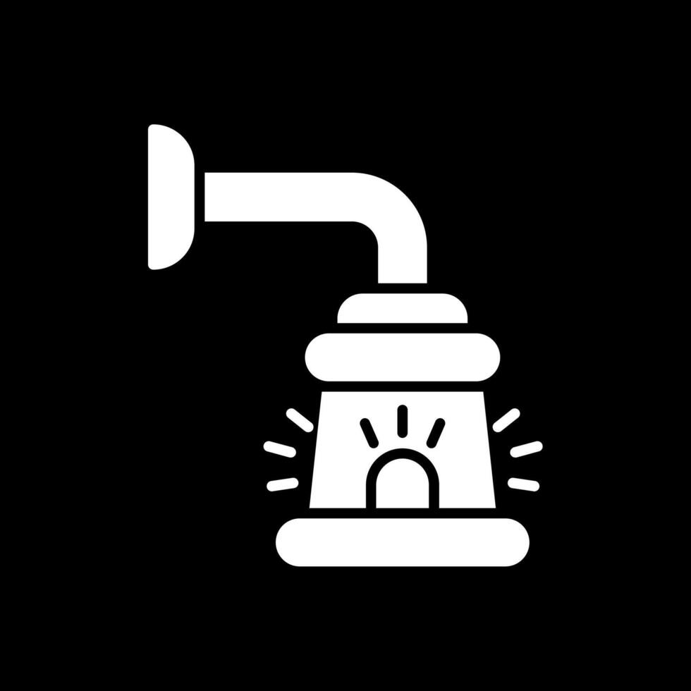 Lamp Glyph Inverted Icon Design vector