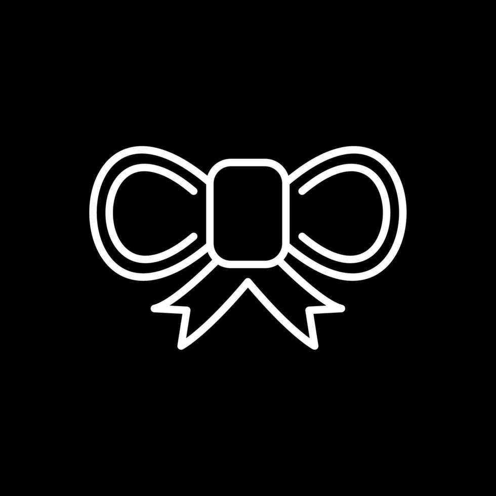 Bow Line Inverted Icon Design vector