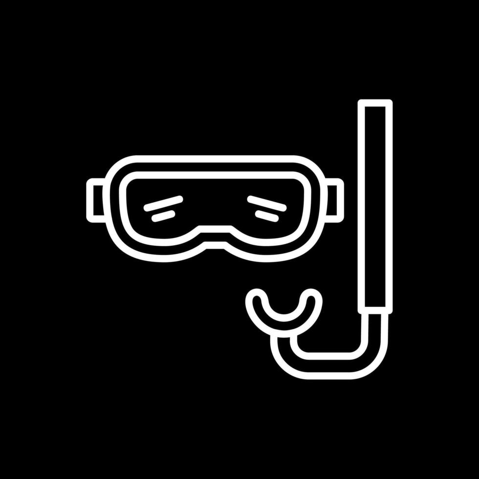 Goggles Line Inverted Icon Design vector