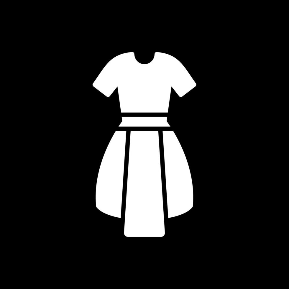 Dress Glyph Inverted Icon Design vector