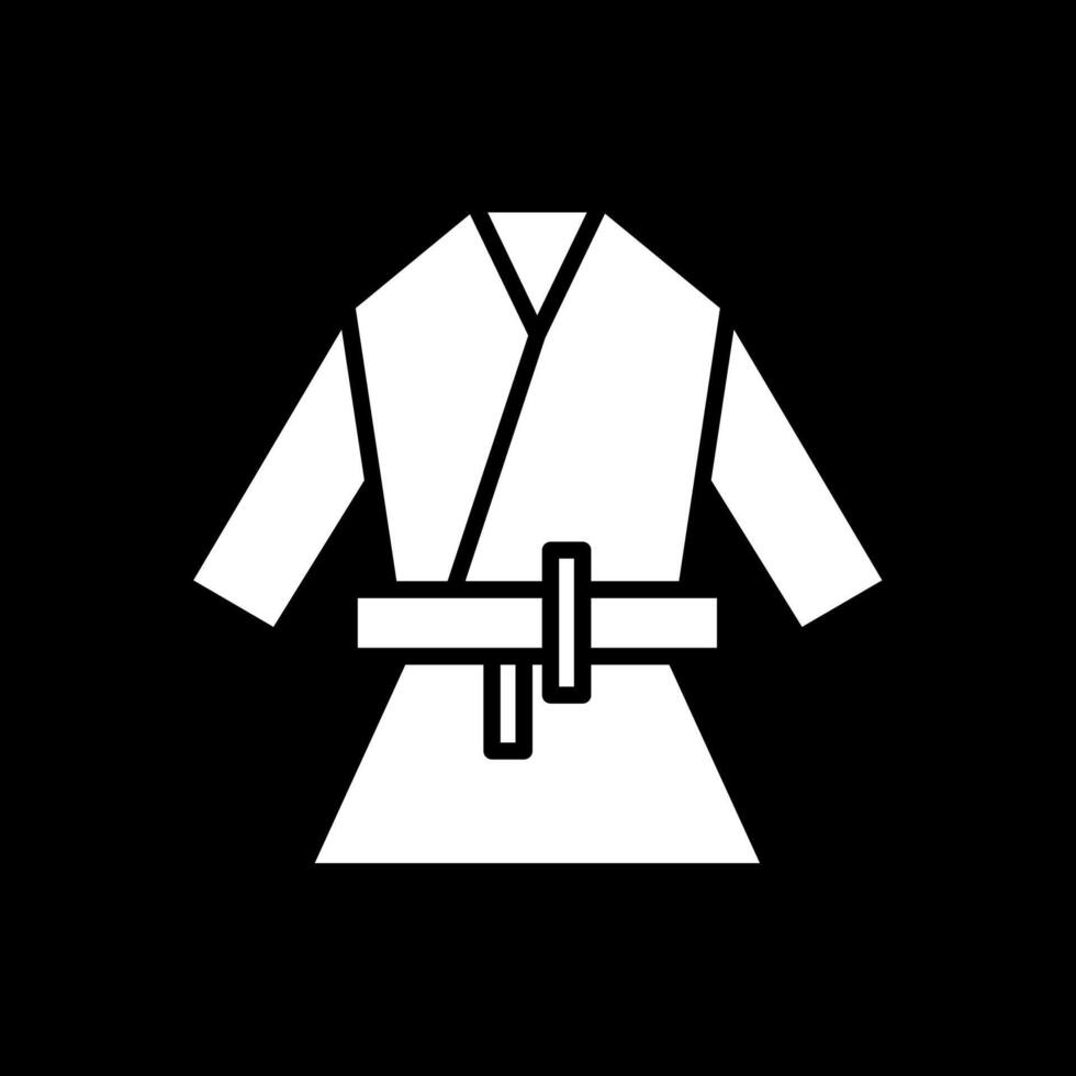 Kimono Glyph Inverted Icon Design vector