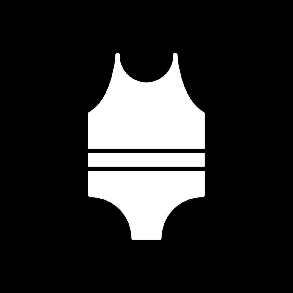 Swimsuit Glyph Inverted Icon Design vector