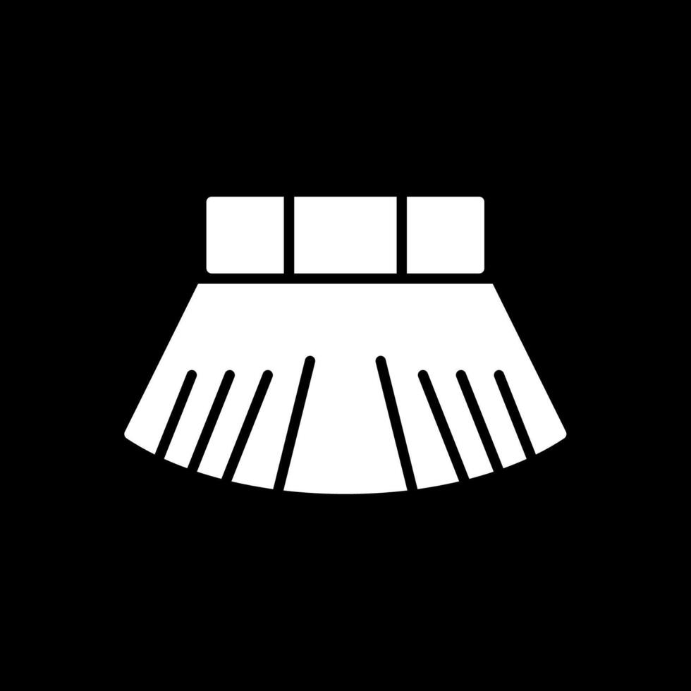 Skirt Glyph Inverted Icon Design vector