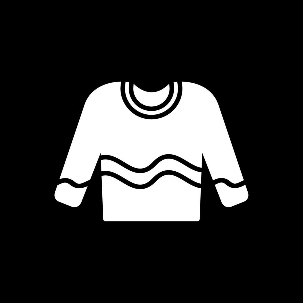 Jumper Glyph Inverted Icon Design vector