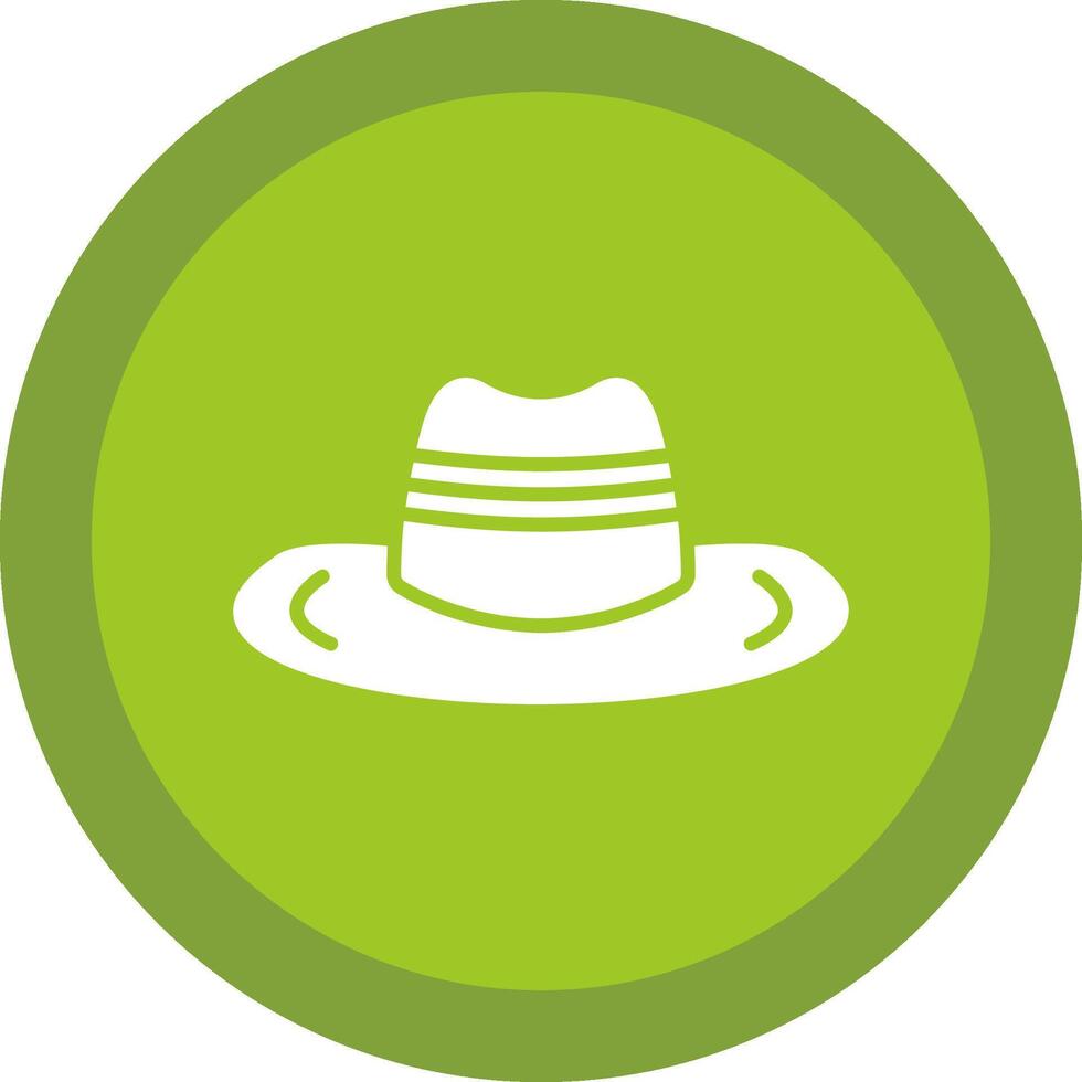 Cowboy Hat Glyph Due Circle Icon Design vector