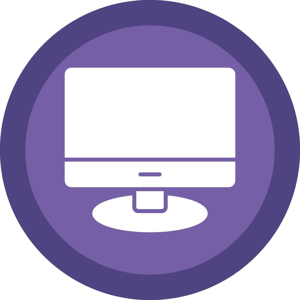 Lcd Glyph Due Circle Icon Design vector