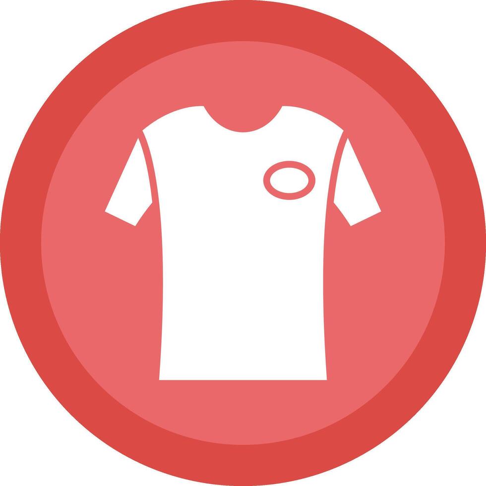 T Shirt Glyph Due Circle Icon Design vector