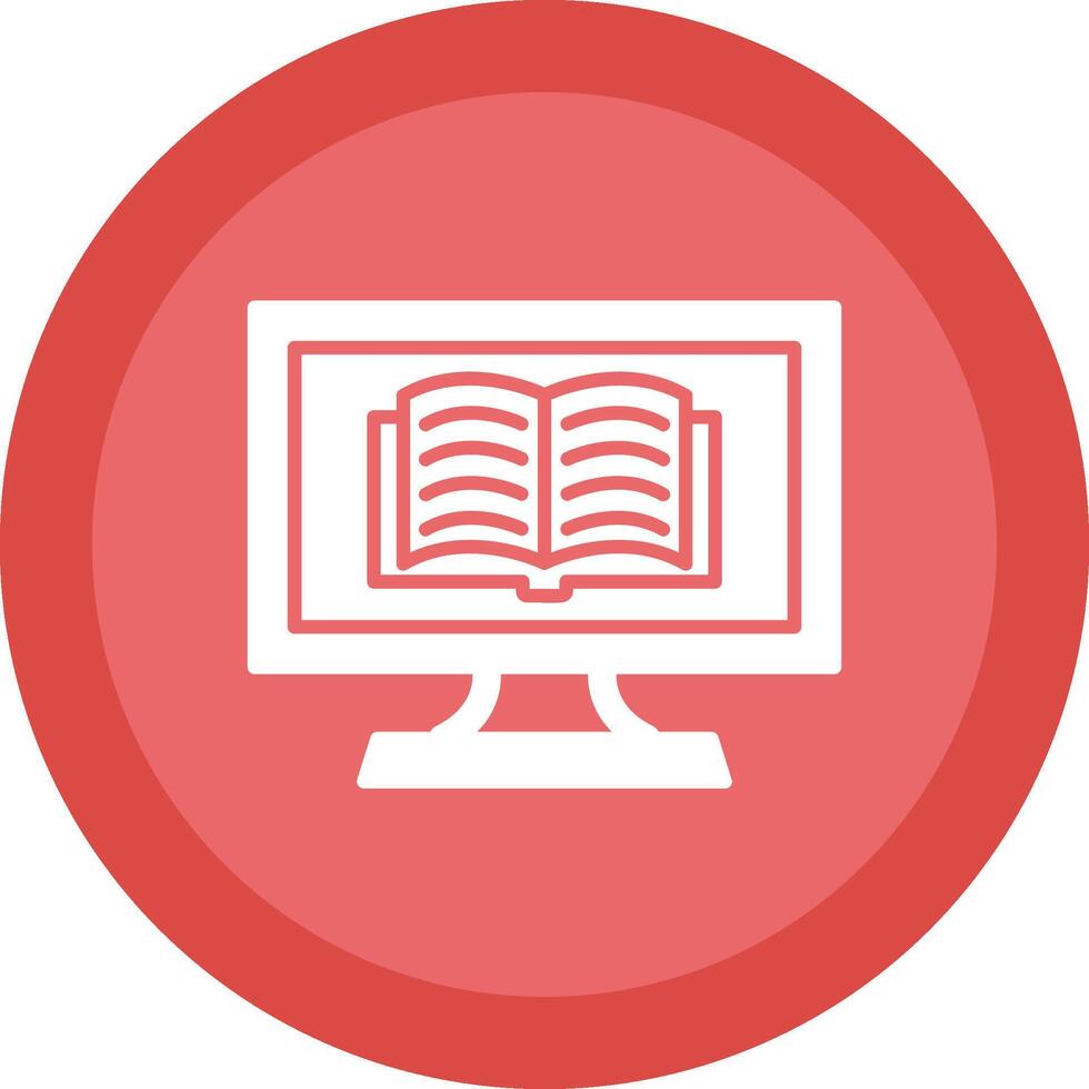 Monitor Glyph Due Circle Icon Design vector