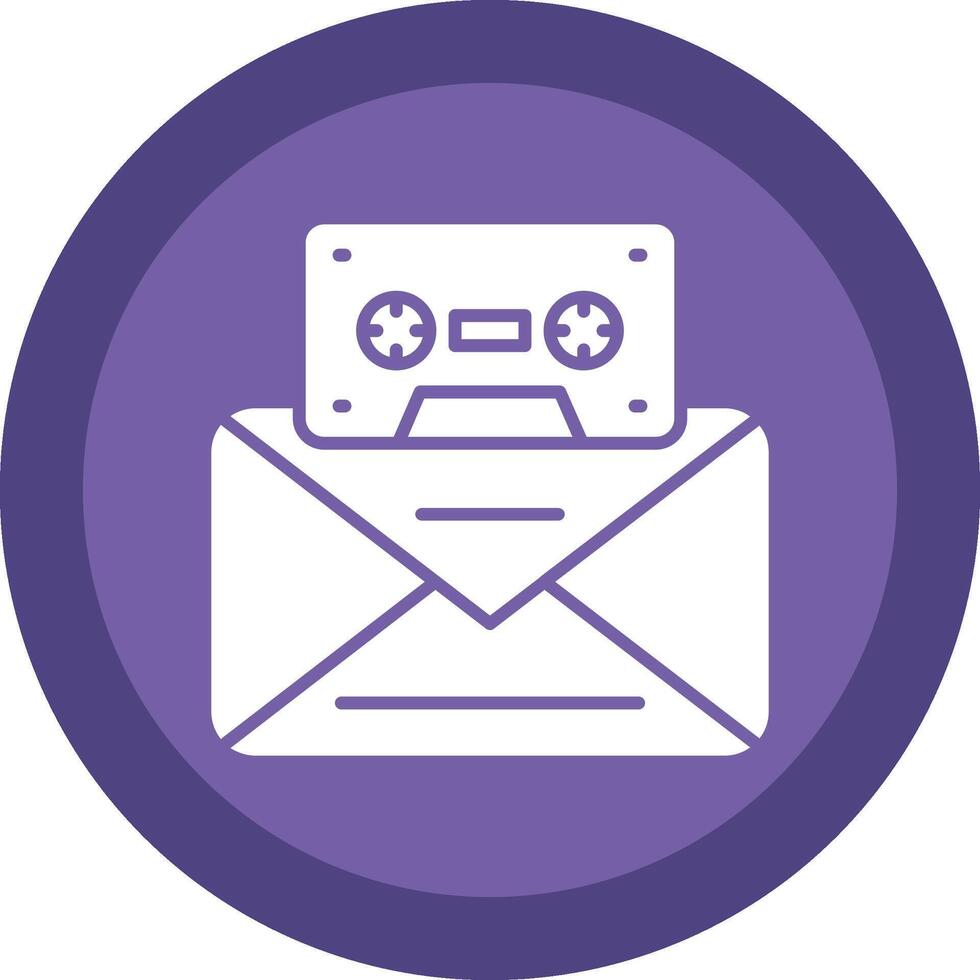 Voice Mail Glyph Due Circle Icon Design vector