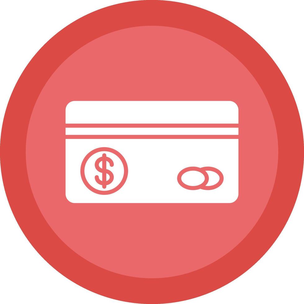 Credit Card Glyph Due Circle Icon Design vector