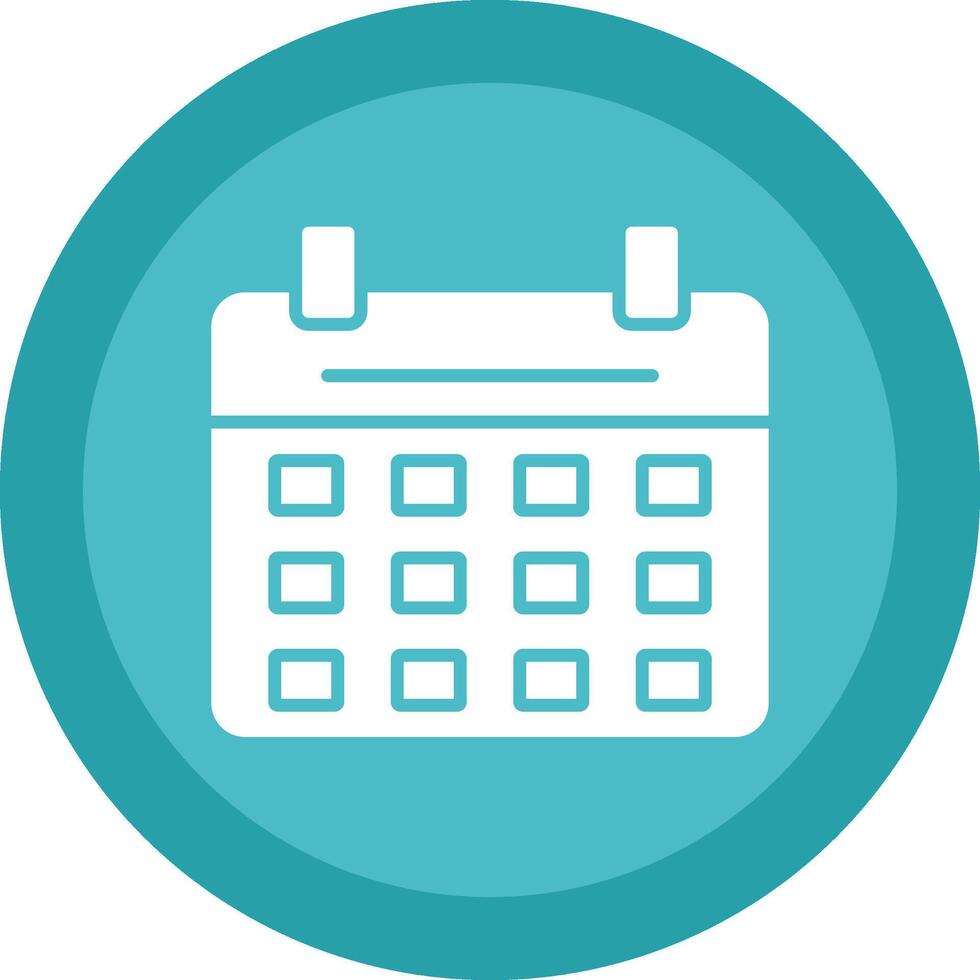 Calendar Glyph Due Circle Icon Design vector
