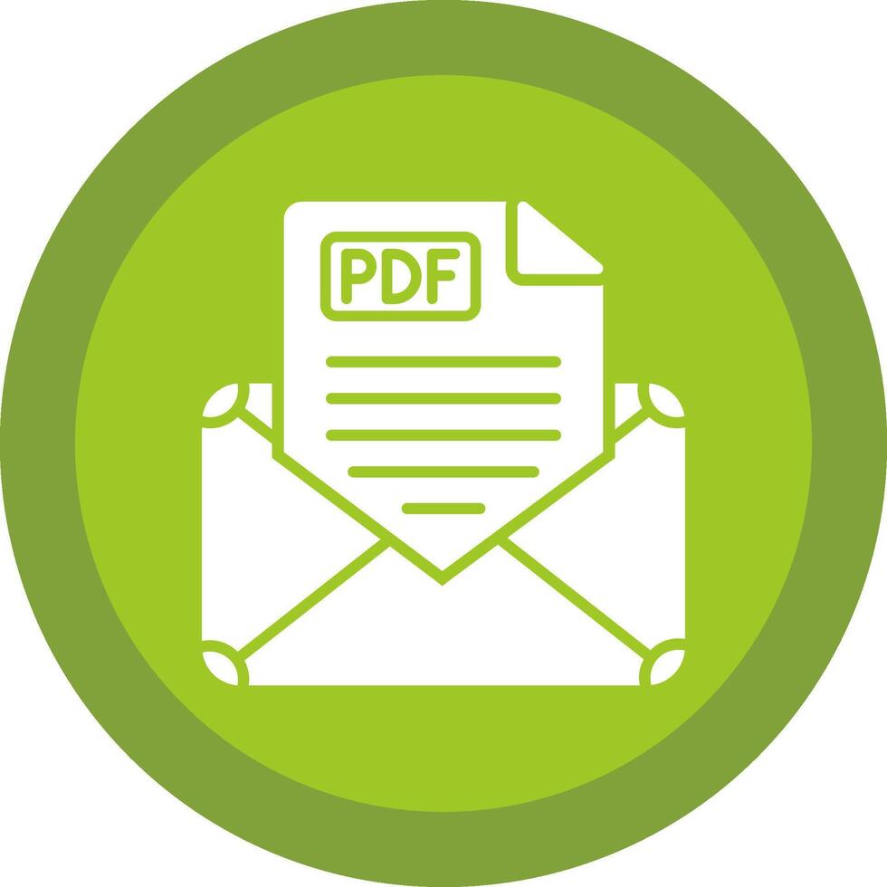 Email Glyph Due Circle Icon Design vector