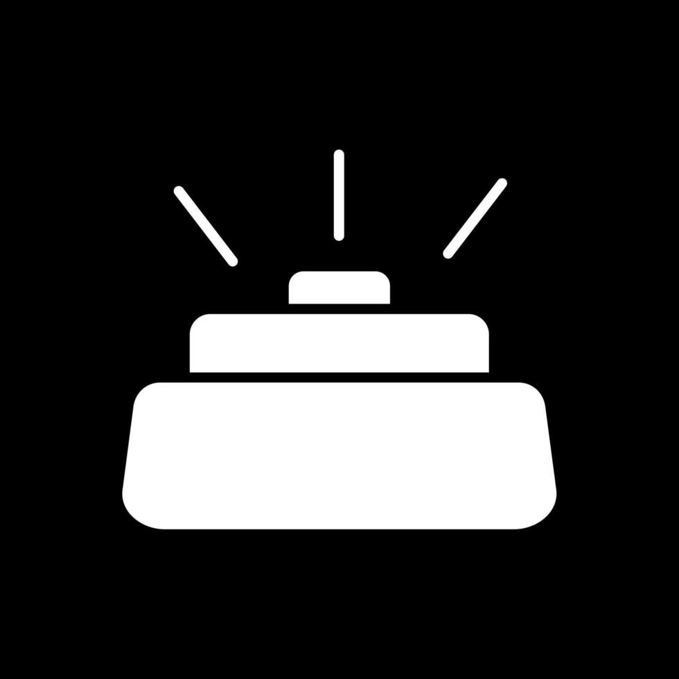 Mine Glyph Inverted Icon Design vector