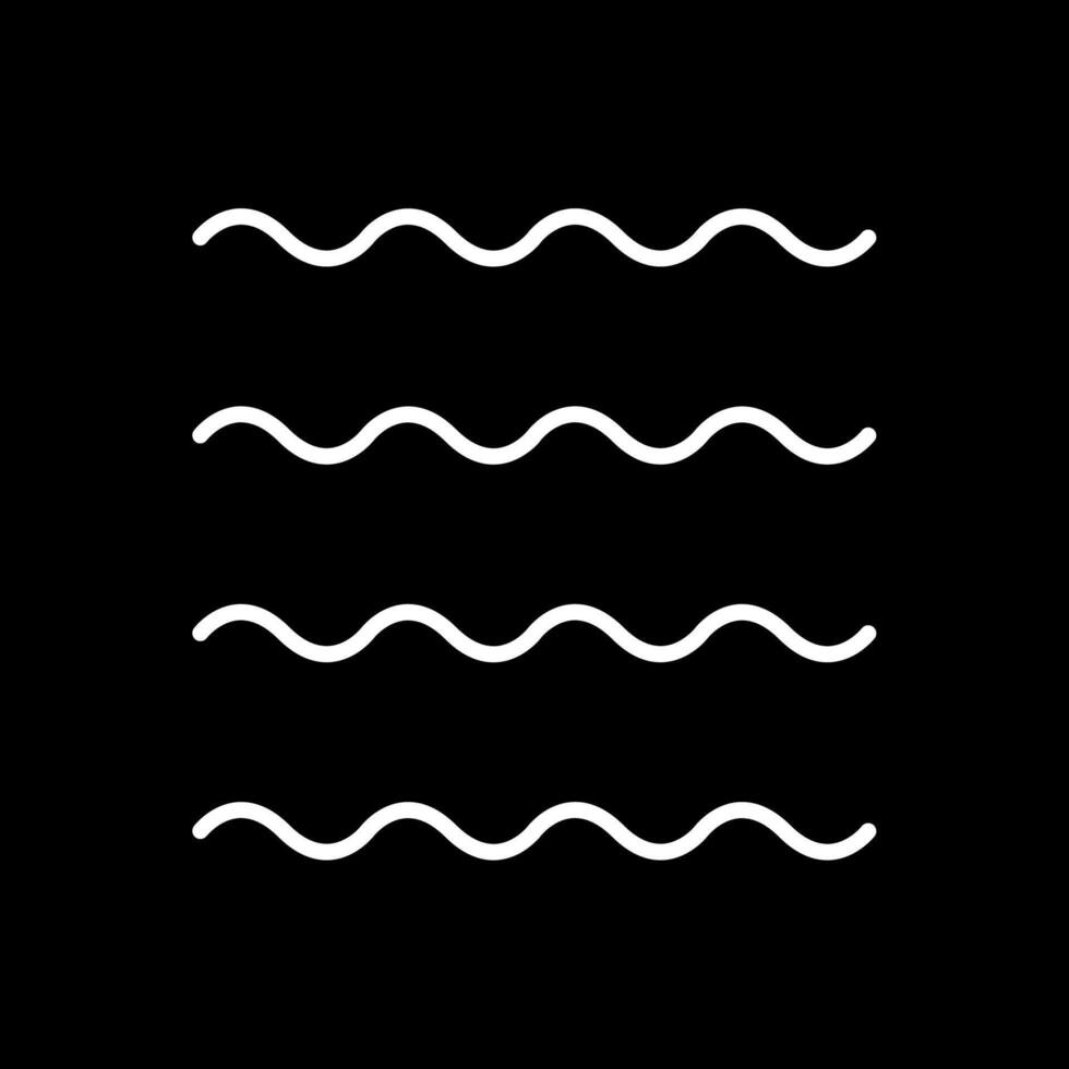 Waves Line Inverted Icon Design vector