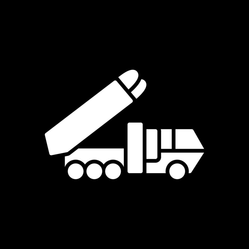 Truck Glyph Inverted Icon Design vector