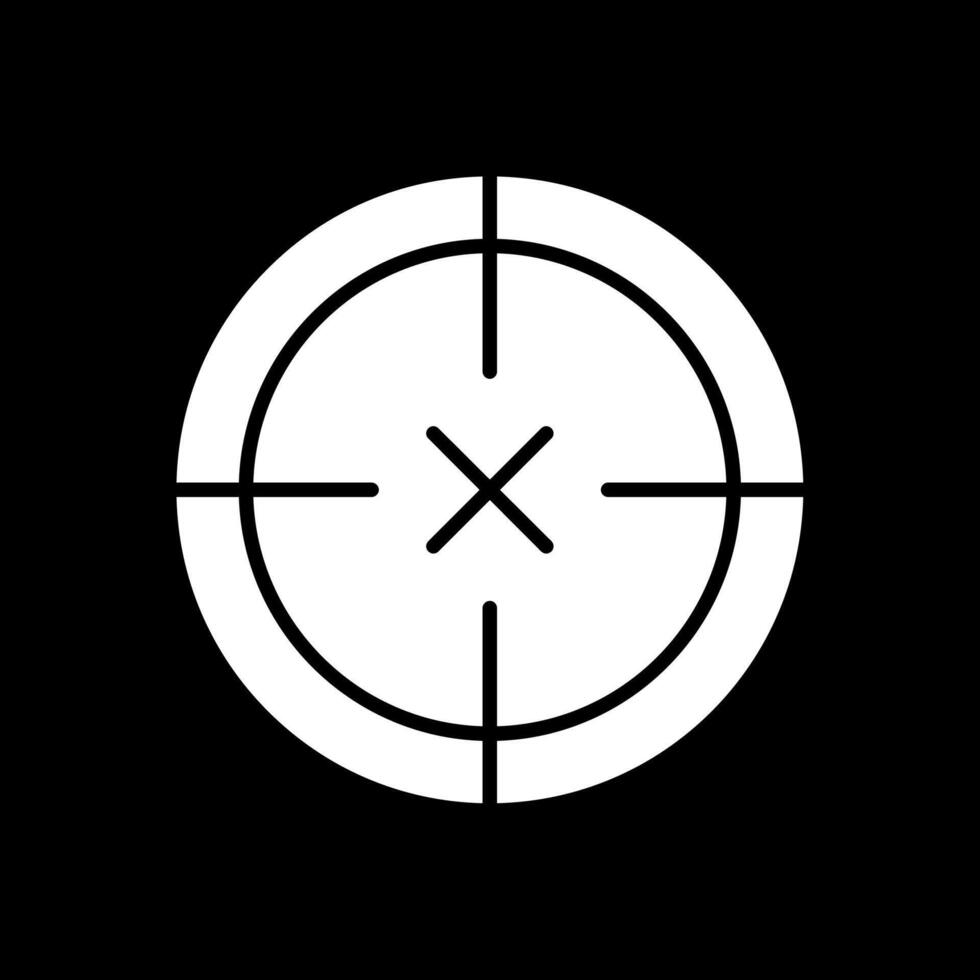 Scope Glyph Inverted Icon Design vector