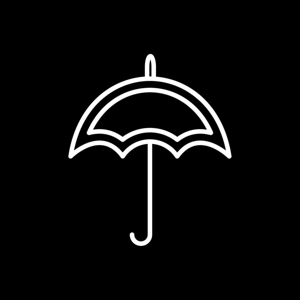 Umbrella Line Inverted Icon Design vector