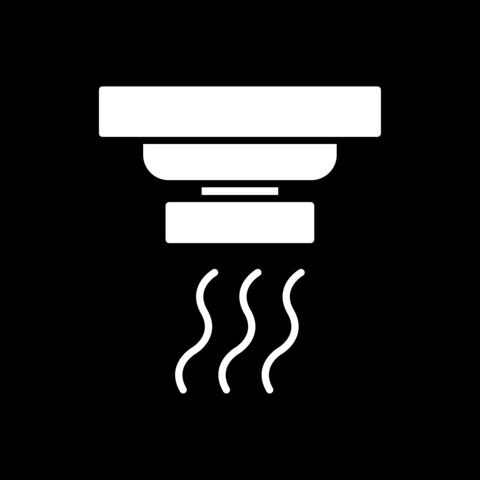 Smoke Detector Glyph Inverted Icon Design vector