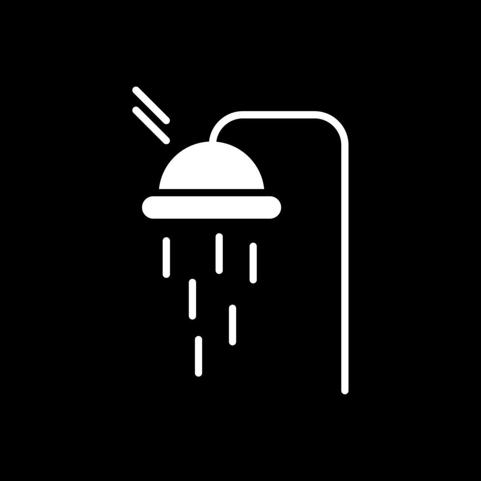 Power Shower Glyph Inverted Icon Design vector