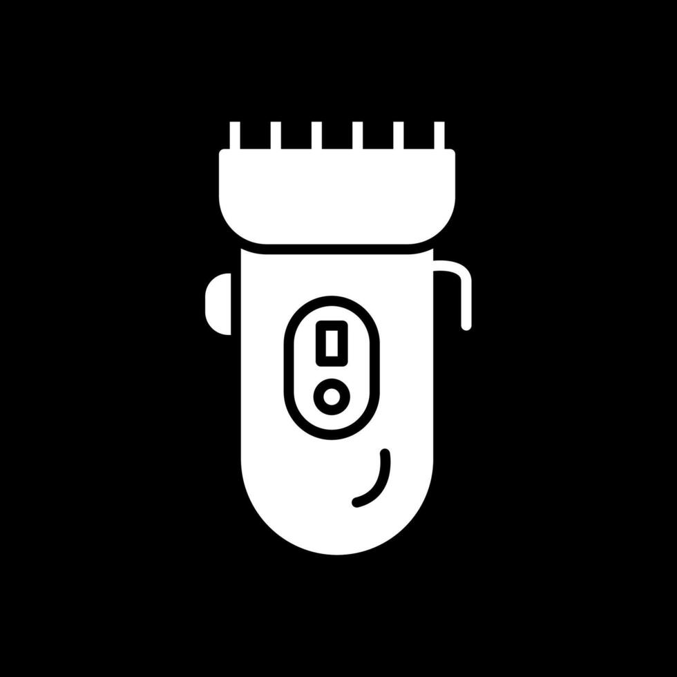 Electric Shaver Glyph Inverted Icon Design vector