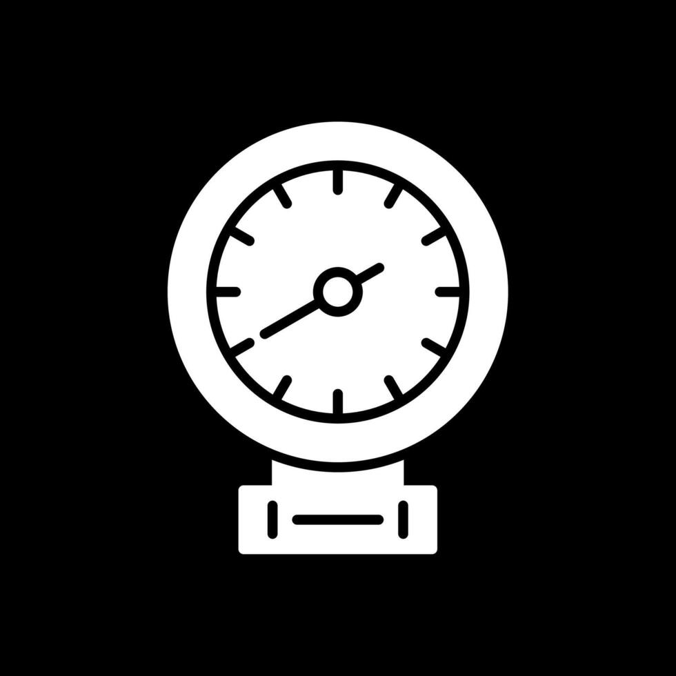 Pressure Gauge Glyph Inverted Icon Design vector