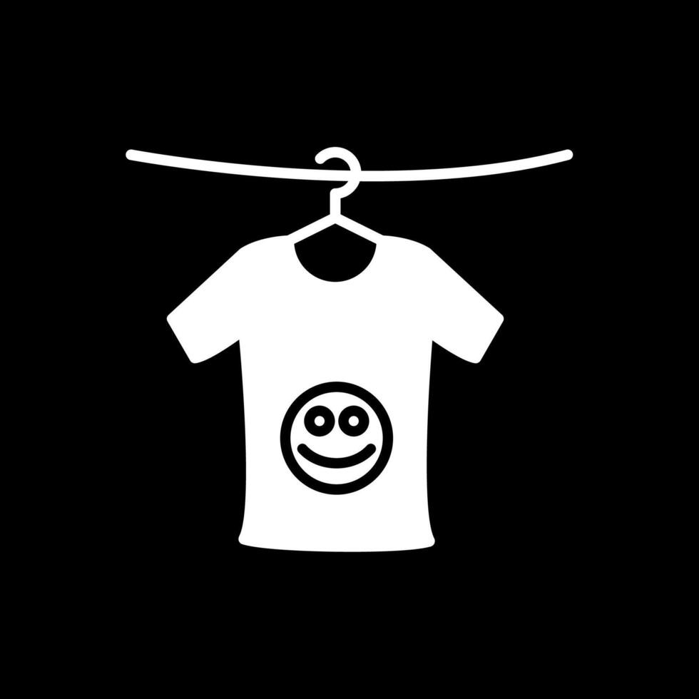 Clothes Glyph Inverted Icon Design vector