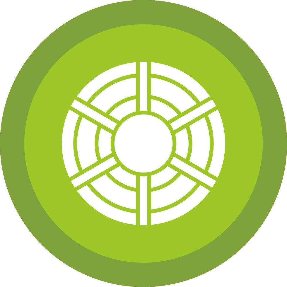 Color Wheel Glyph Due Circle Icon Design vector