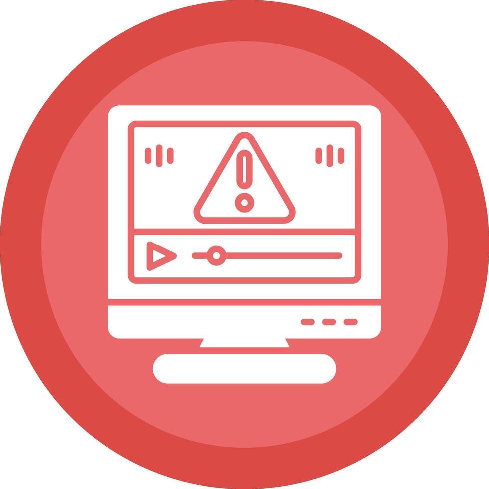 Error Glyph Due Circle Icon Design vector