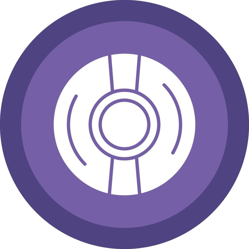 Cd Glyph Due Circle Icon Design vector