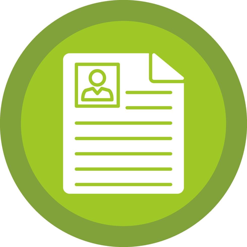 Curriculum Vitae Glyph Due Circle Icon Design vector