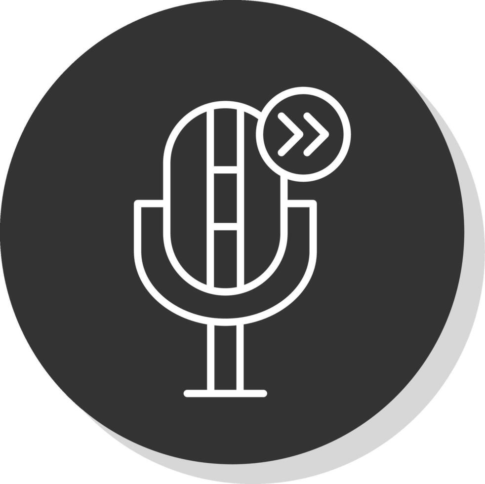Skip Glyph Due Circle Icon Design vector