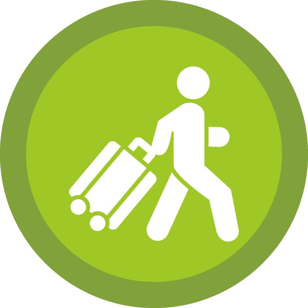 Person Glyph Due Circle Icon Design vector