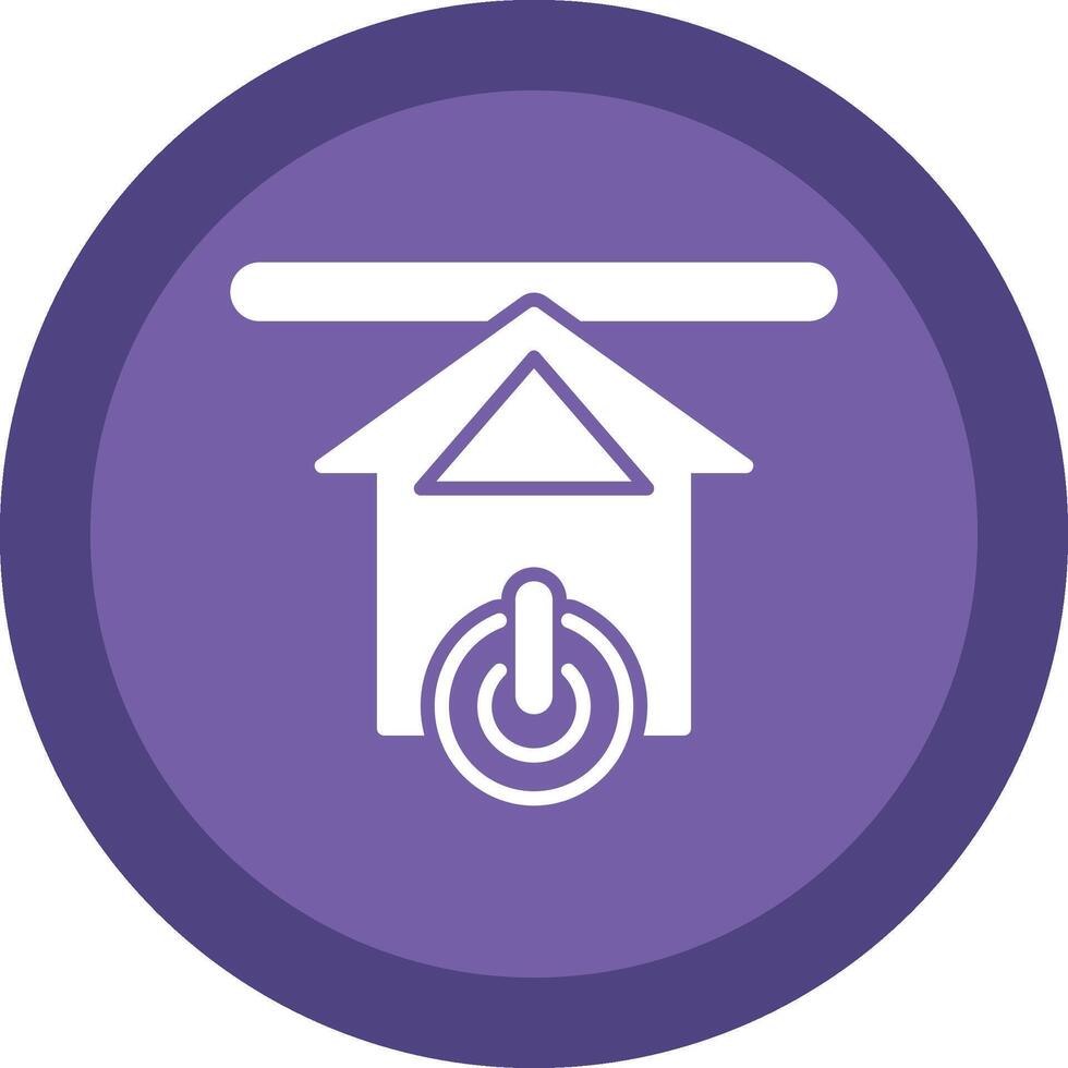 Upload Glyph Due Circle Icon Design vector