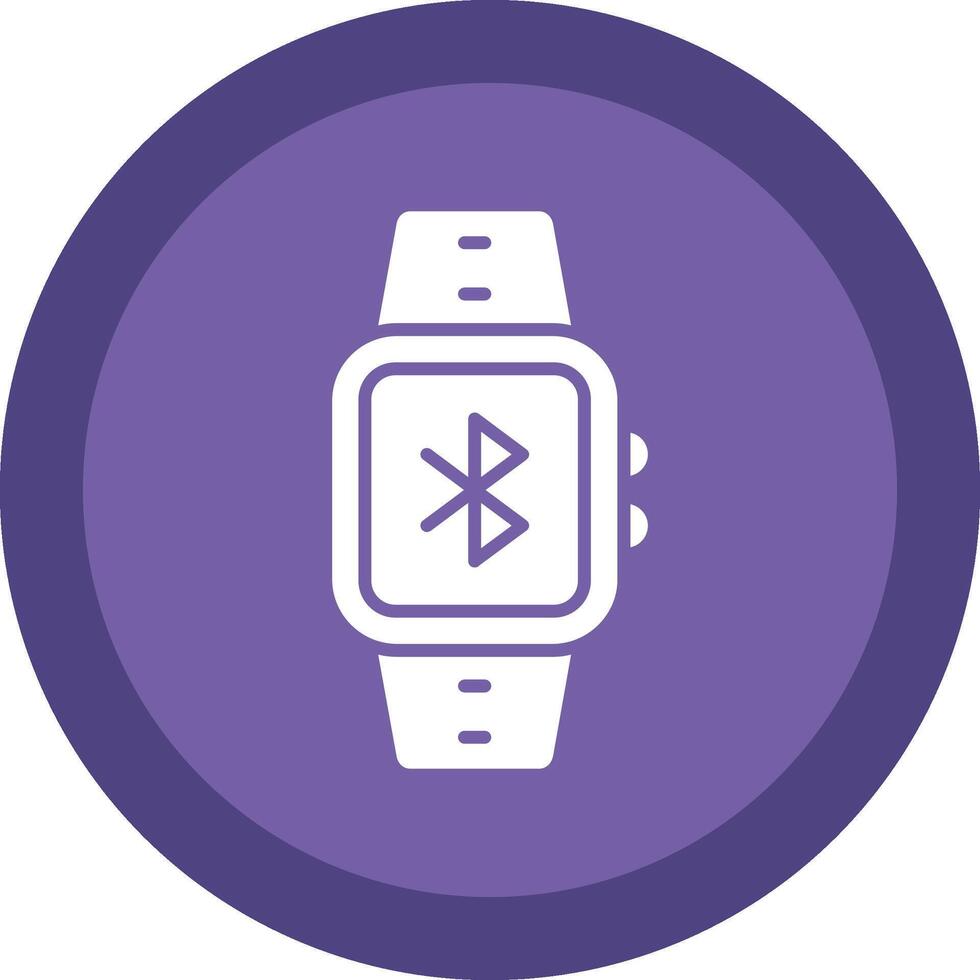 Bluetooth Glyph Due Circle Icon Design vector