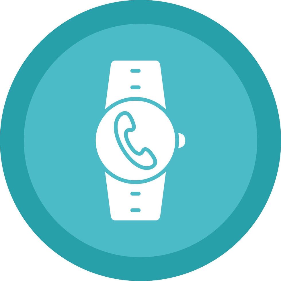 Incoming Call Glyph Due Circle Icon Design vector