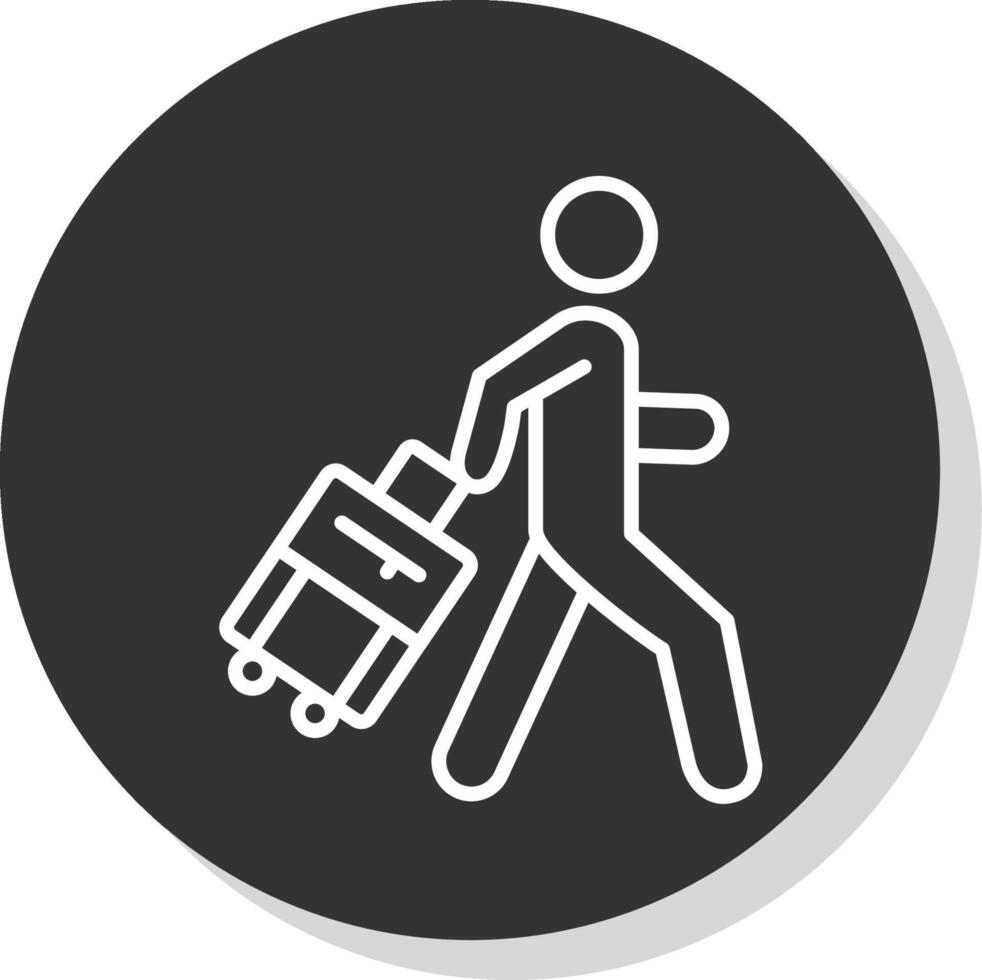 Man Glyph Due Circle Icon Design vector