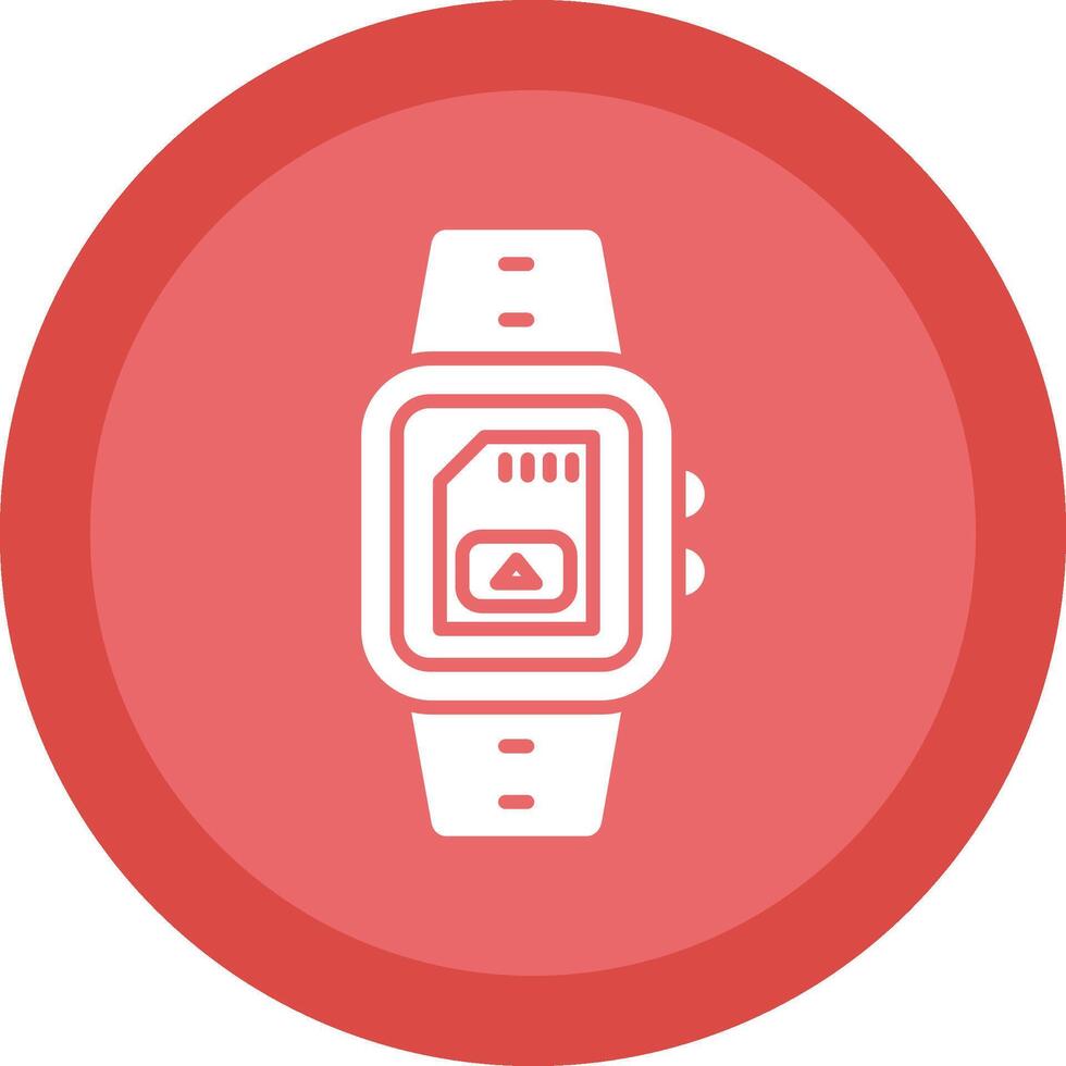 Sim Card Glyph Due Circle Icon Design vector