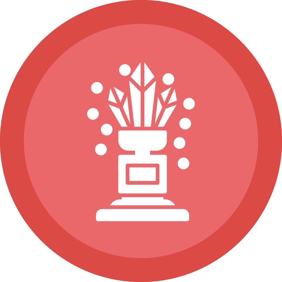Crystals Glyph Due Circle Icon Design vector