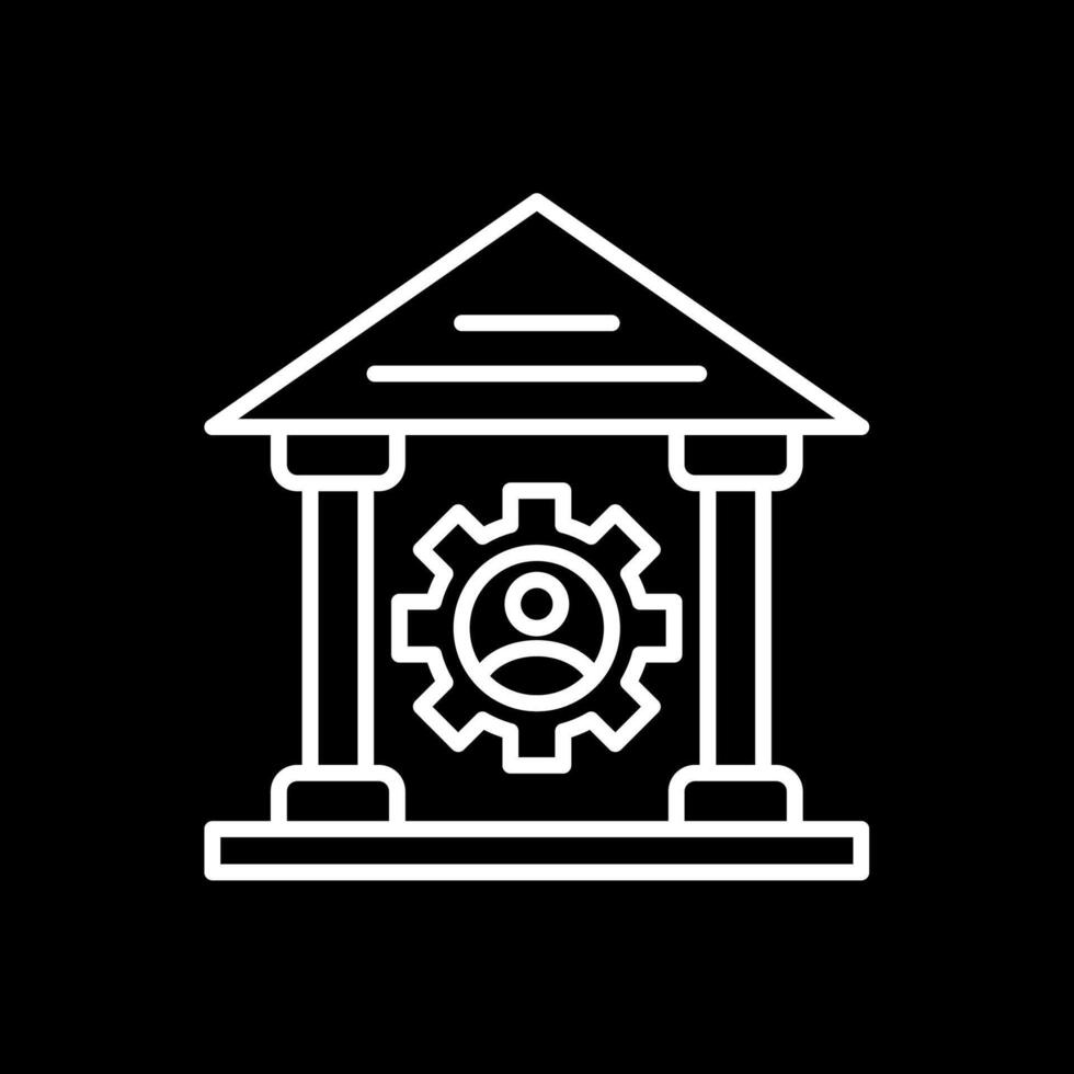 Saw Machine Line Inverted Icon Design vector