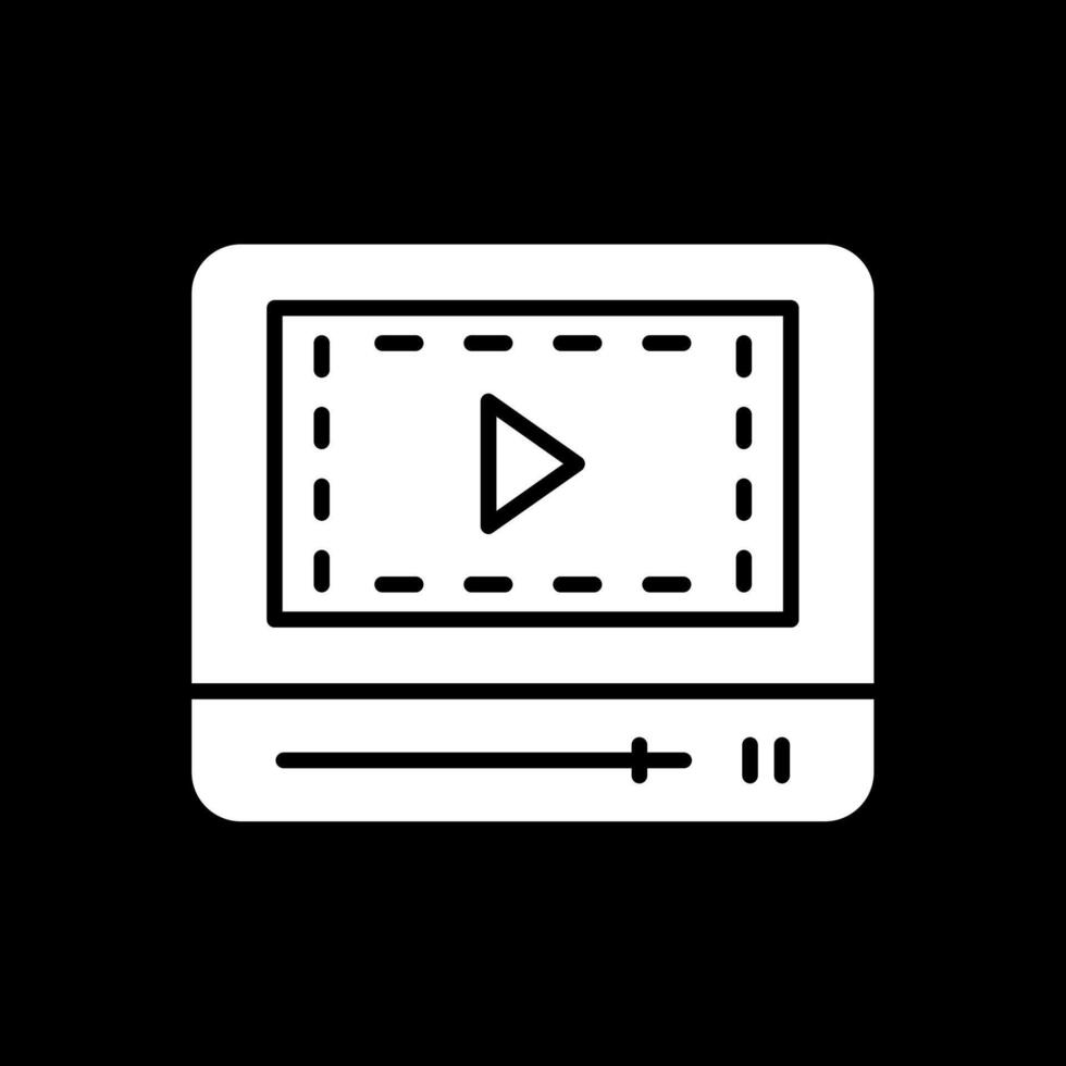 Glyph Inverted Icon Design vector