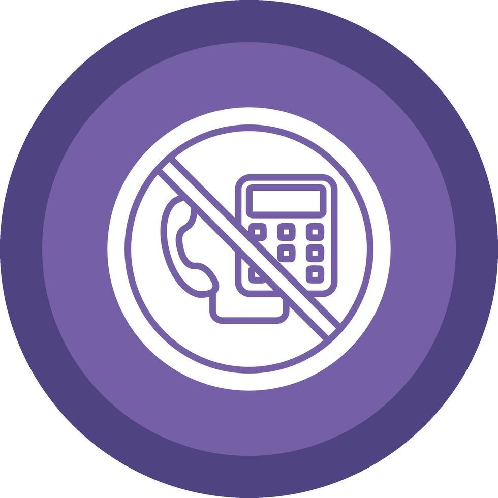 Prohibited Sign Glyph Due Circle Icon Design vector