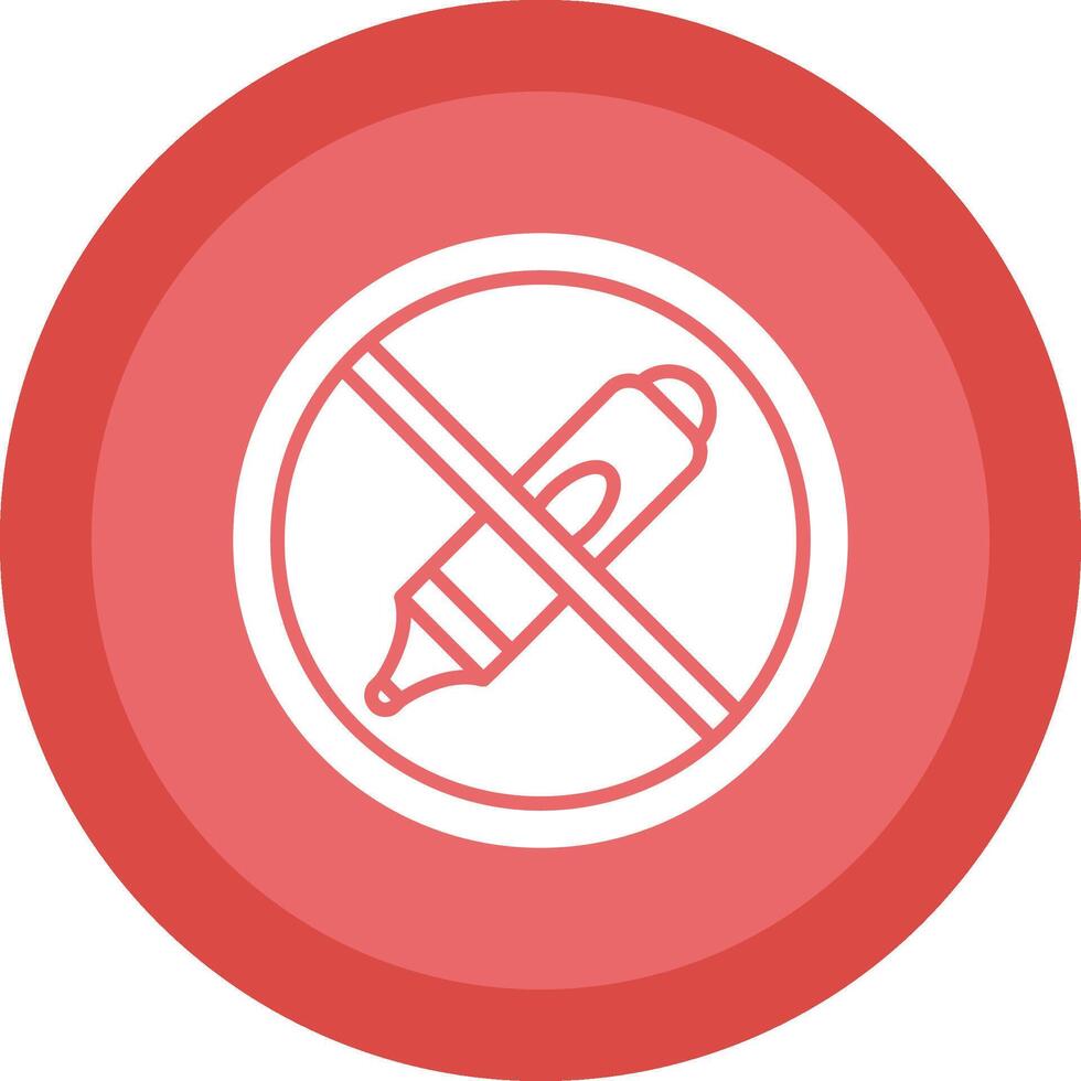 Prohibited Sign Glyph Due Circle Icon Design vector