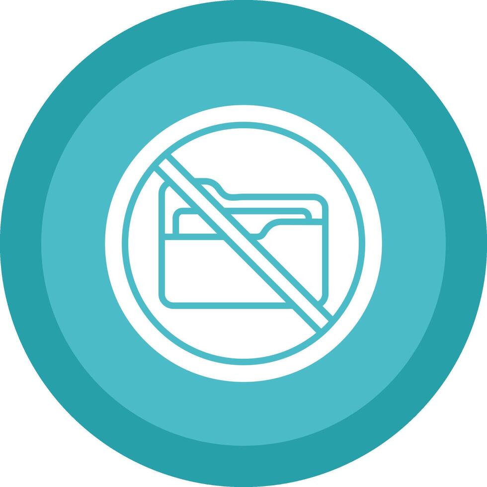 Prohibited Sign Glyph Due Circle Icon Design vector