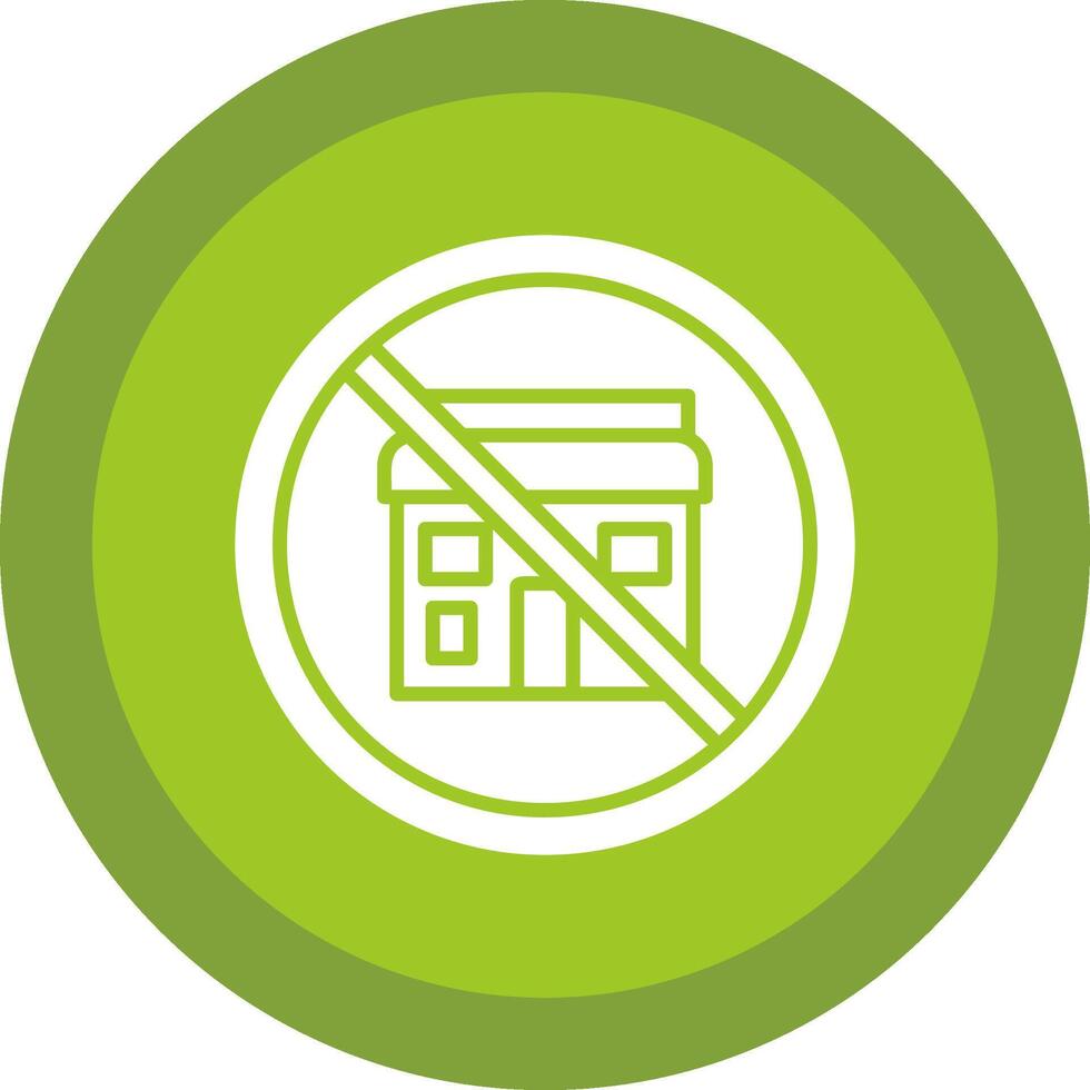 Prohibited Sign Glyph Due Circle Icon Design vector