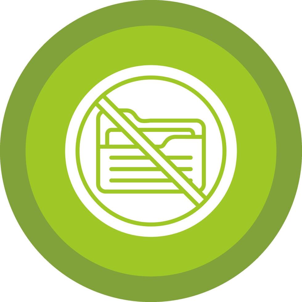 Prohibited Sign Glyph Due Circle Icon Design vector