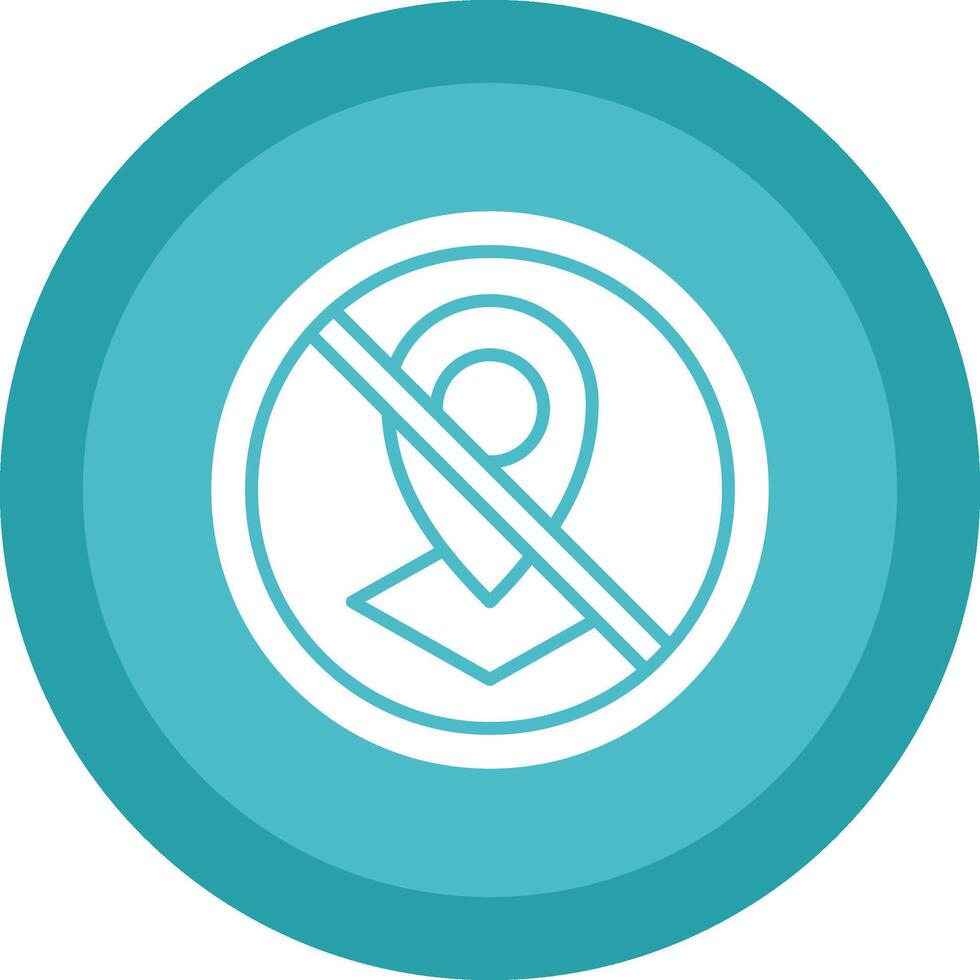 Prohibited Sign Glyph Due Circle Icon Design vector