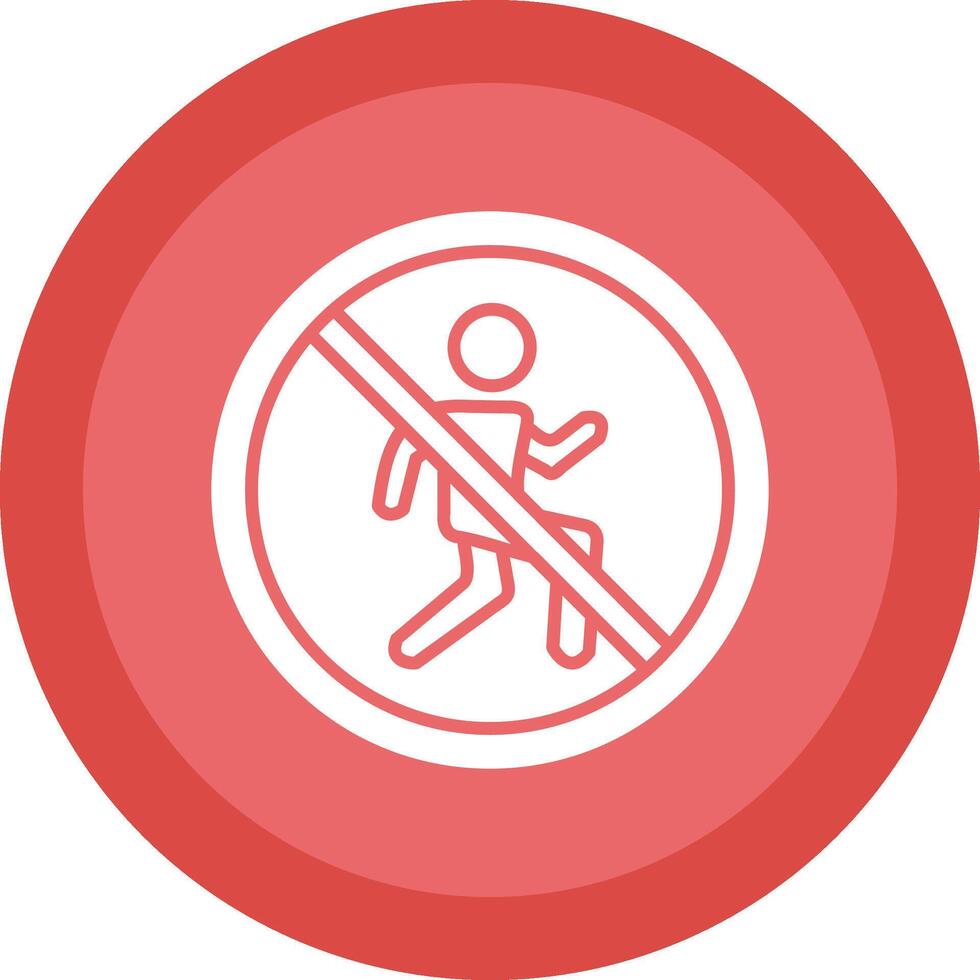 Prohibited Sign Glyph Due Circle Icon Design vector